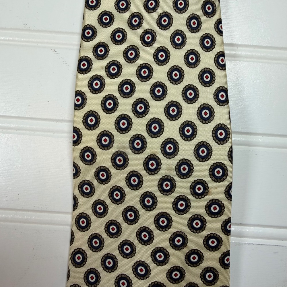 Givenchy Monsieur Silk Tie Lot 3pc Vintage Italy Paisley Geometric Medallion Men - Picture 7 of 8
